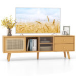 Bamboo TV Stand with Storage for TVs up to 65 Inch 18 Bamboo TV Stand with Storage for TVs up to 65 Inch