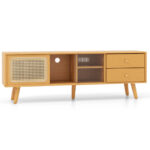 Bamboo TV Stand with Storage for TVs up to 65 Inch 17 Bamboo TV Stand with Storage for TVs up to 65 Inch