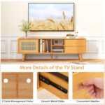 Bamboo TV Stand with Storage for TVs up to 65 Inch 20 Bamboo TV Stand with Storage for TVs up to 65 Inch