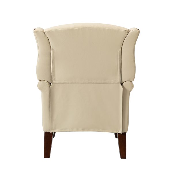 Baptist Beige Genuine Leather Accent Armchair 3