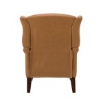 Baptist Camel Genuine Leather Nailhead Trim Armchair