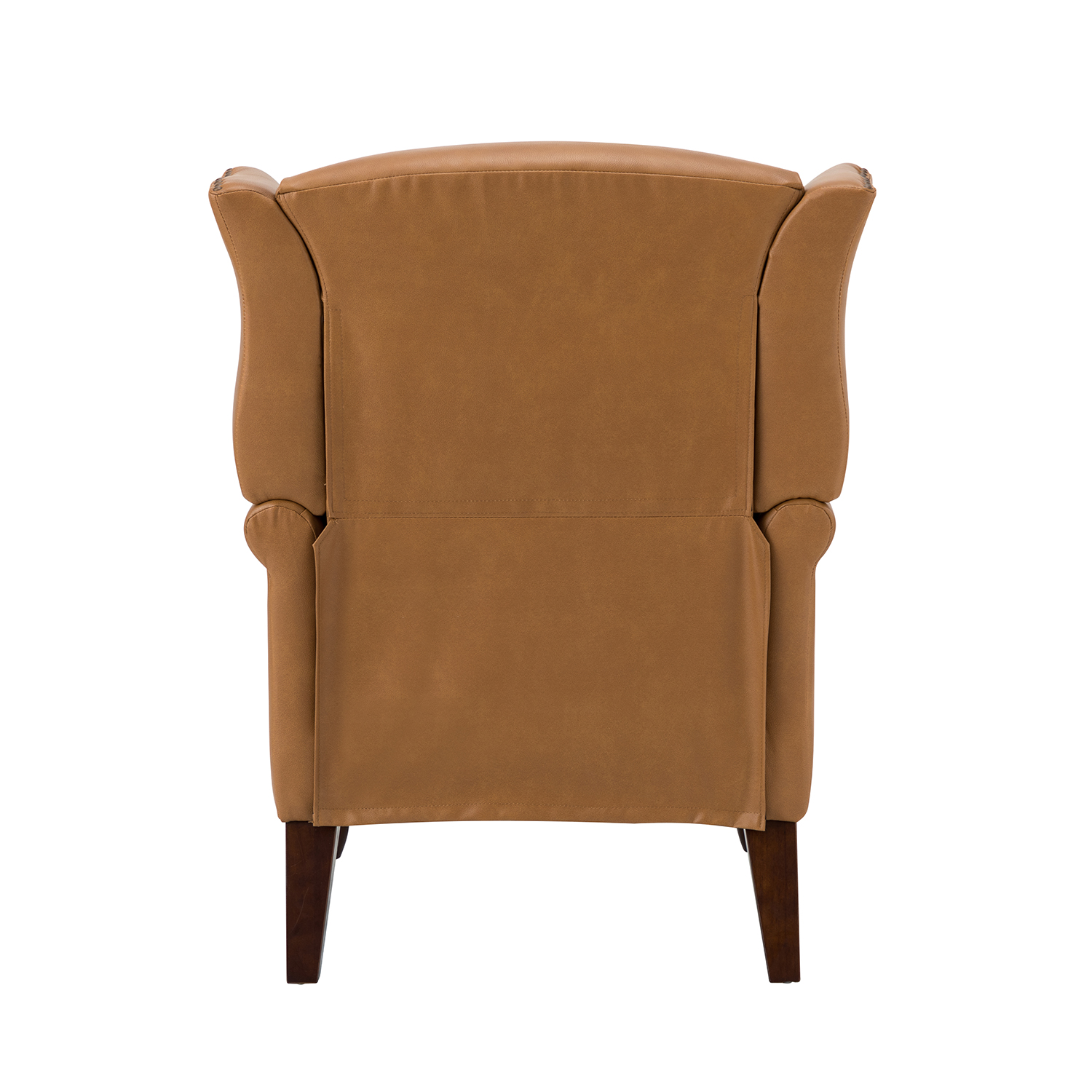 Baptist Camel Genuine Leather Nailhead Trim Armchair 4 Baptist Camel Genuine Leather Nailhead Trim Armchair - Image 4