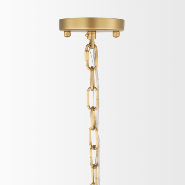 Barbara Brushed Gold Metal w Frosted Glass Globes 11 Light Chandelier 3