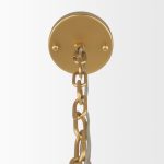 Barbara Brushed Gold Metal w/ Frosted Glass Globes 11-Light Chandelier