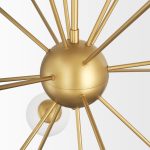 Barbara Brushed Gold Metal w/ Frosted Glass Globes 18-Light Chandelier