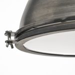 Bashaw I 17x20 Gray Toned Metal Dome Pendant Light