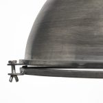 Bashaw I 17x20 Gray Toned Metal Dome Pendant Light