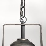 Bashaw I 17x20 Gray Toned Metal Dome Pendant Light