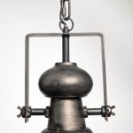 Bashaw I 17x20 Gray Toned Metal Dome Pendant Light