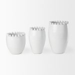 Basin Large Off-White Glazed Vase