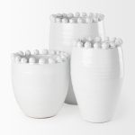 Basin Large Off-White Glazed Vase