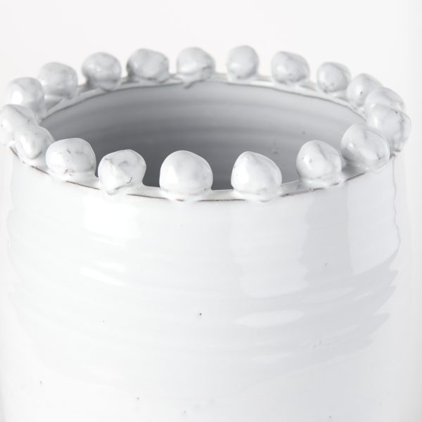 Basin Large Off White Glazed Vase 7