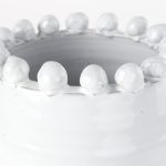 Basin Medium Off-White Glazed Vase