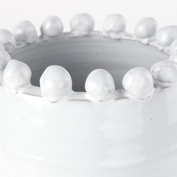 Basin Medium Off White Glazed Vase 6