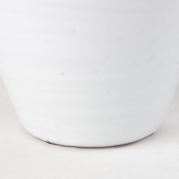 Basin Medium Off White Glazed Vase 8
