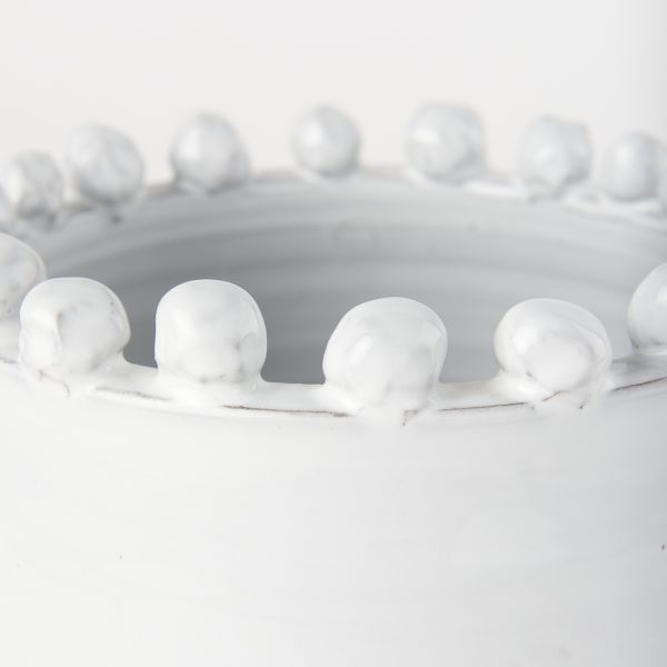 Basin Small Off White Glazed Vase 5