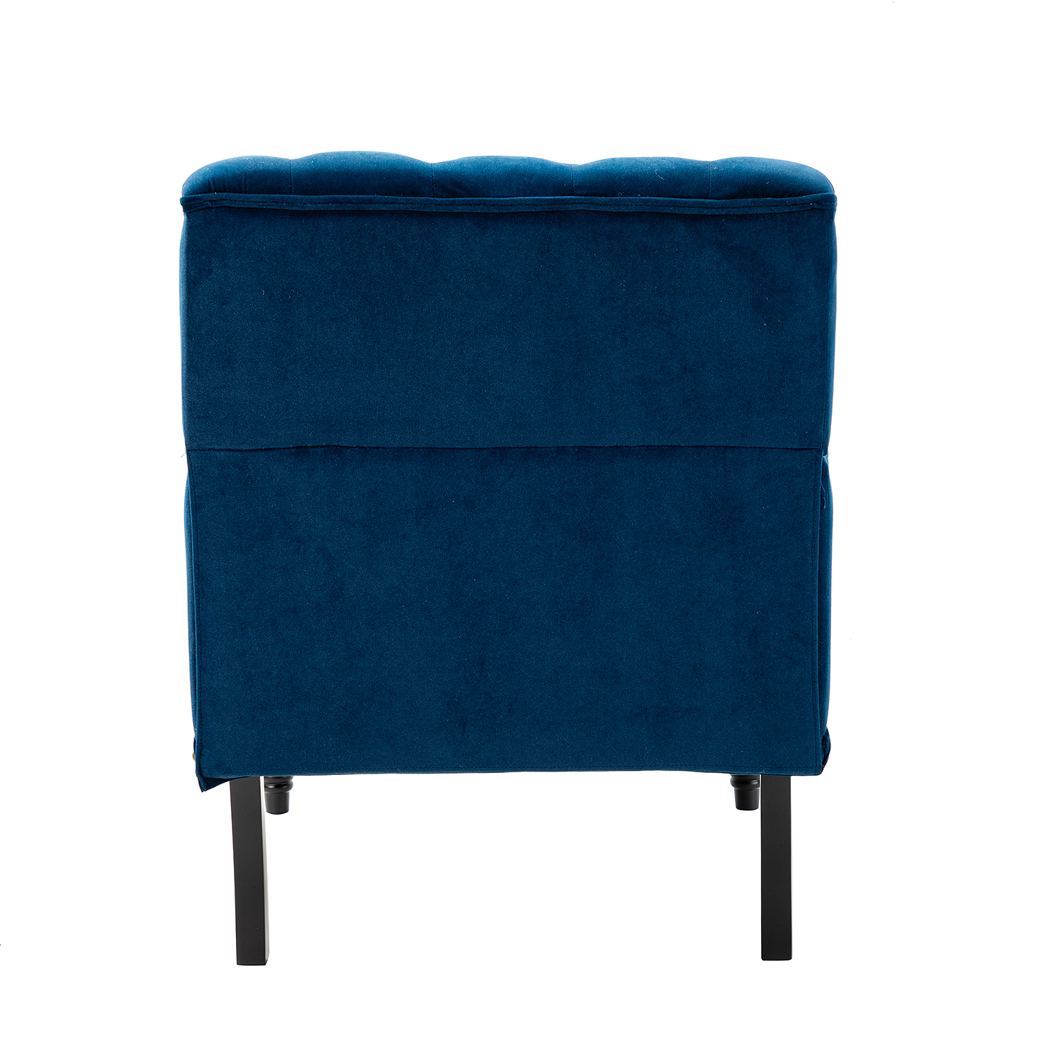 Battista Navy Velvet Glam Nailhead Accent Chair 4 Battista Navy Velvet Glam Nailhead Accent Chair - Image 4