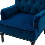 Battista Navy Velvet Glam Nailhead Accent Chair 10 Battista Navy Velvet Glam Nailhead Accent Chair