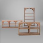 Bela Arched Shelving Unit Medium Brown Wood