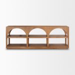 Bela Large Arched Console Table Medium Brown Wood