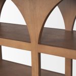 Bela Large Arched Console Table Medium Brown Wood