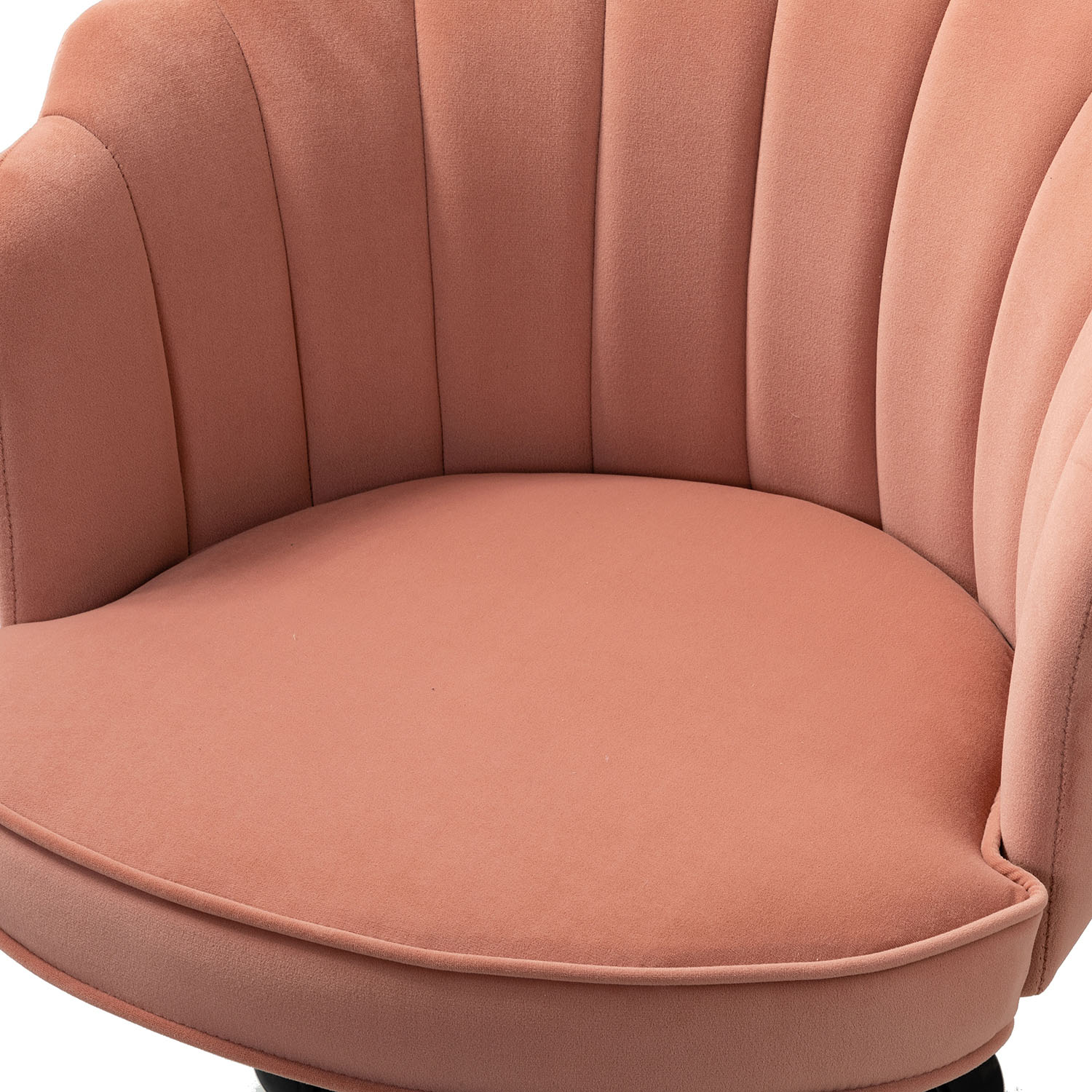 Belanda Pink Velvet Tufted Flower Back Swivel Task Chair 5 Belanda Pink Velvet Tufted Flower Back Swivel Task Chair - Image 5