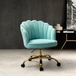 Belanda Sage Velvet Flower Back Tufted Swivel Office Task Chair 6 Belanda Sage Velvet Flower Back Tufted Swivel Office Task Chair