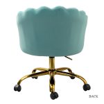 Belanda Sage Velvet Flower Back Tufted Swivel Office Task Chair 9 Belanda Sage Velvet Flower Back Tufted Swivel Office Task Chair
