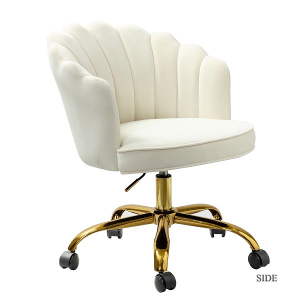 Belanda Velvet Tufted Flower Back Swivel Task Chair 1