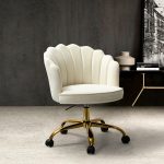 Belanda Velvet Tufted Flower Back Swivel Task Chair 6 Belanda Velvet Tufted Flower Back Swivel Task Chair
