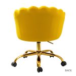 Belanda Yellow Velvet Flower Tufted Swivel Task Chair 9 Belanda Yellow Velvet Flower Tufted Swivel Task Chair