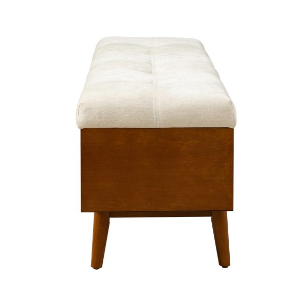 Belinda Acorn Mid Century Modern Flip Top Storage Bench 2