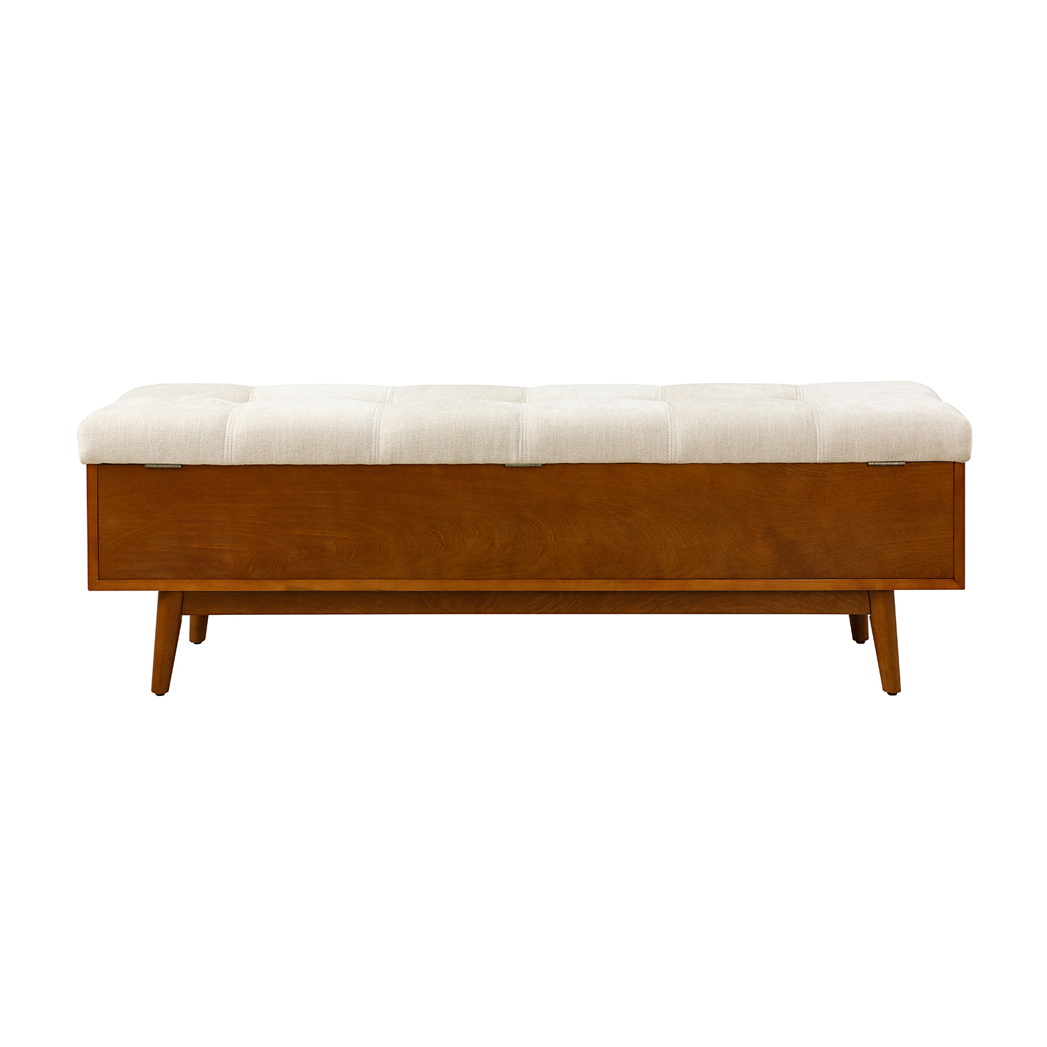 Belinda Acorn Mid-Century Modern Flip-Top Storage Bench 4 Belinda Acorn Mid-Century Modern Flip-Top Storage Bench - Image 4