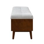 Belinda Walnut Mid-Century Modern Flip-Top Storage Bench 9 Belinda Walnut Mid-Century Modern Flip-Top Storage Bench