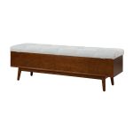 Belinda Walnut Mid-Century Modern Flip-Top Storage Bench 10 Belinda Walnut Mid-Century Modern Flip-Top Storage Bench