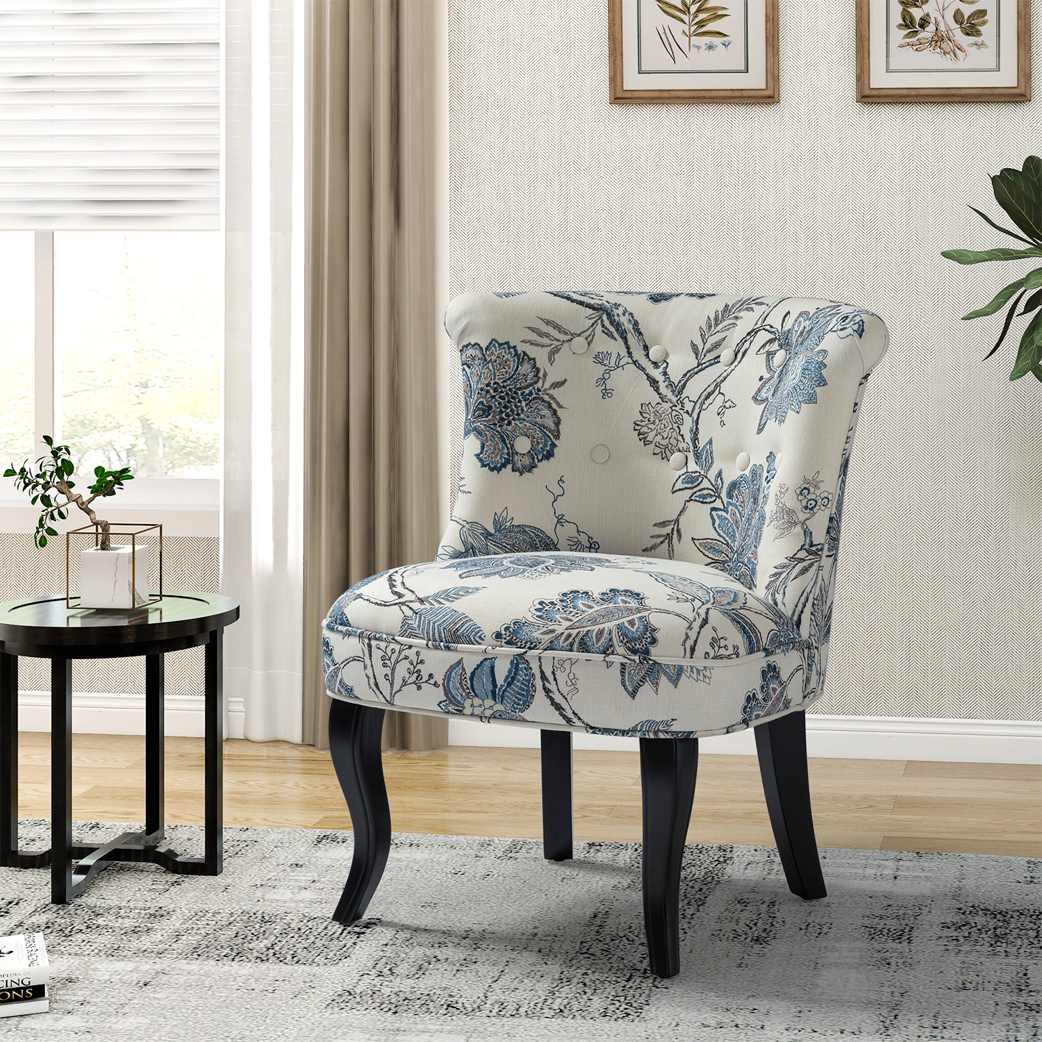 Bella Sky Linen Accent Chair 1 Bella Sky Linen Accent Chair