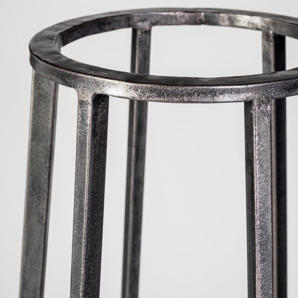 Bella Small Black Metal Cylindrical Cage Candle Holder Lantern 6