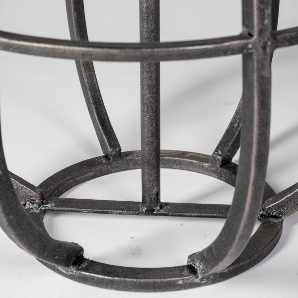 Bella Small Black Metal Cylindrical Cage Candle Holder Lantern 7