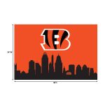 Bengals Cityscape 2x3 Washable Rug Hometown Pride Collection