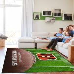 Bengals Football Field 5x7 Washable Area Rug Cincinnati Collection