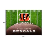 Bengals Football Field 5x7 Washable Area Rug Cincinnati Collection