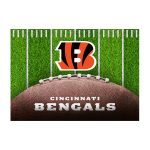 Bengals Football Field 5x7 Washable Area Rug Cincinnati Collection