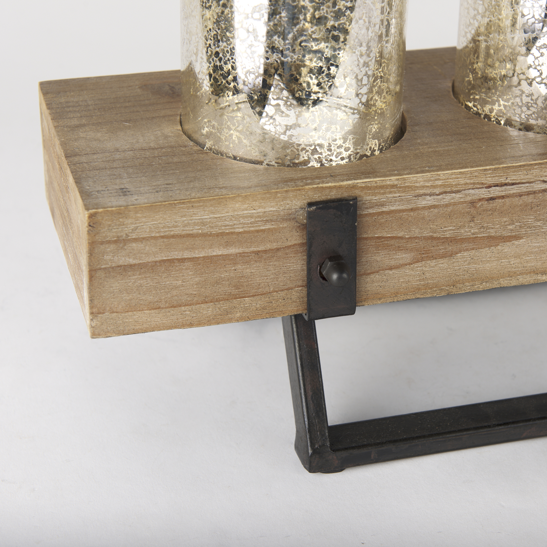 Benk Wood and Black Metal Five Cup Candle Holder 11 Benk Wood and Black Metal Five Cup Candle Holder - Image 11