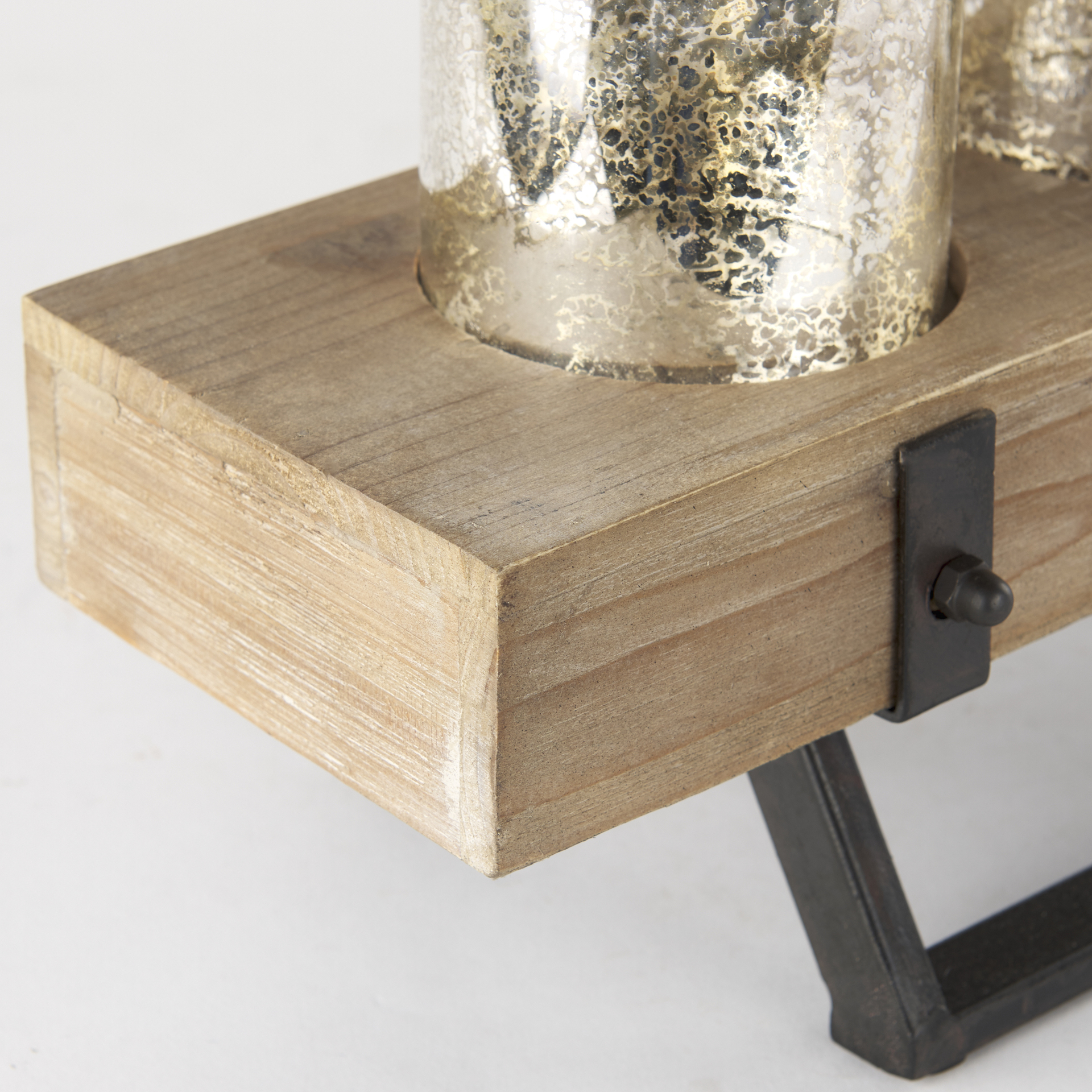 Benk Wood and Black Metal Five Cup Candle Holder 12 Benk Wood and Black Metal Five Cup Candle Holder - Image 12