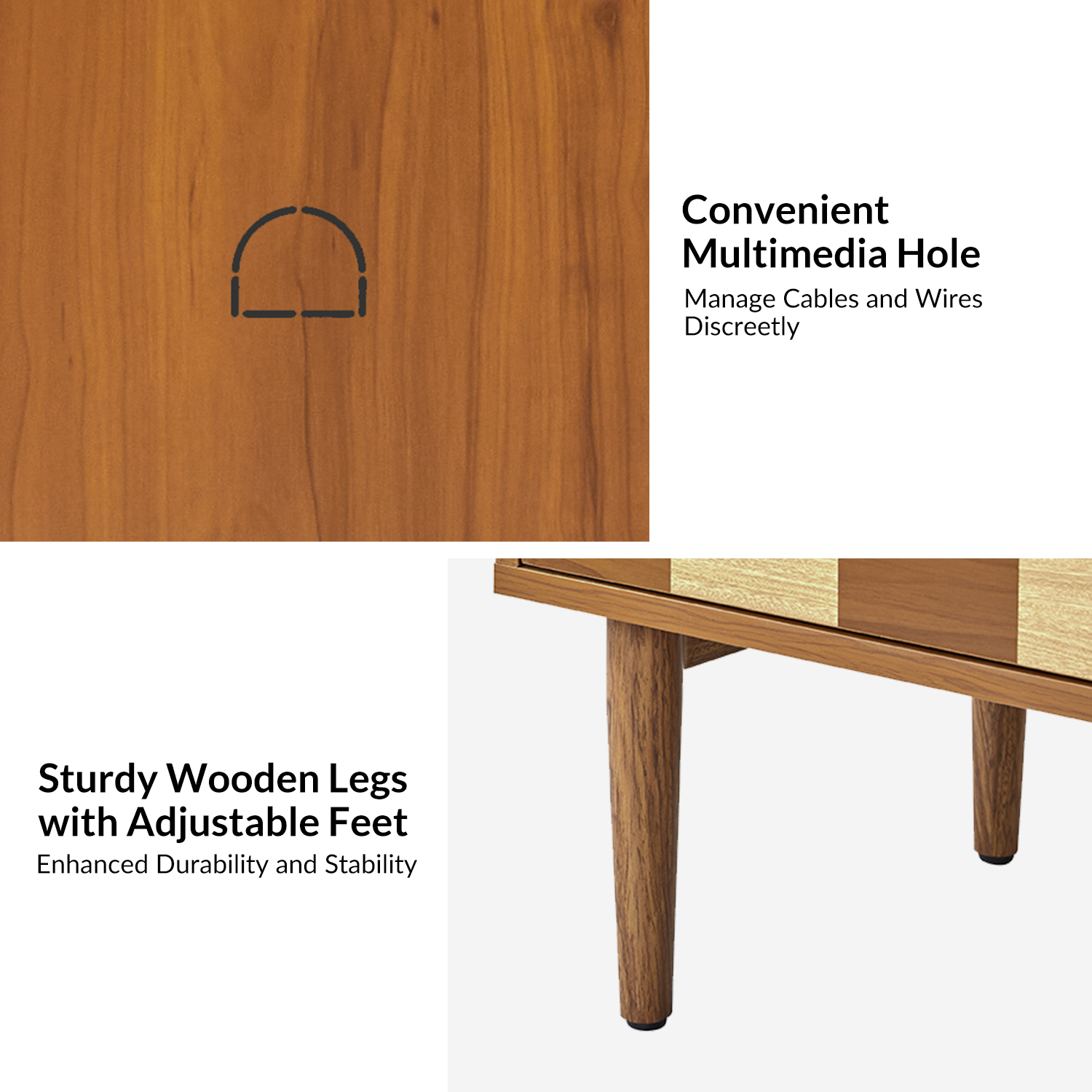 Bennett Walnut Lattice Door Manufactured Wood Sideboard 5 Bennett Walnut Lattice Door Manufactured Wood Sideboard - Image 5