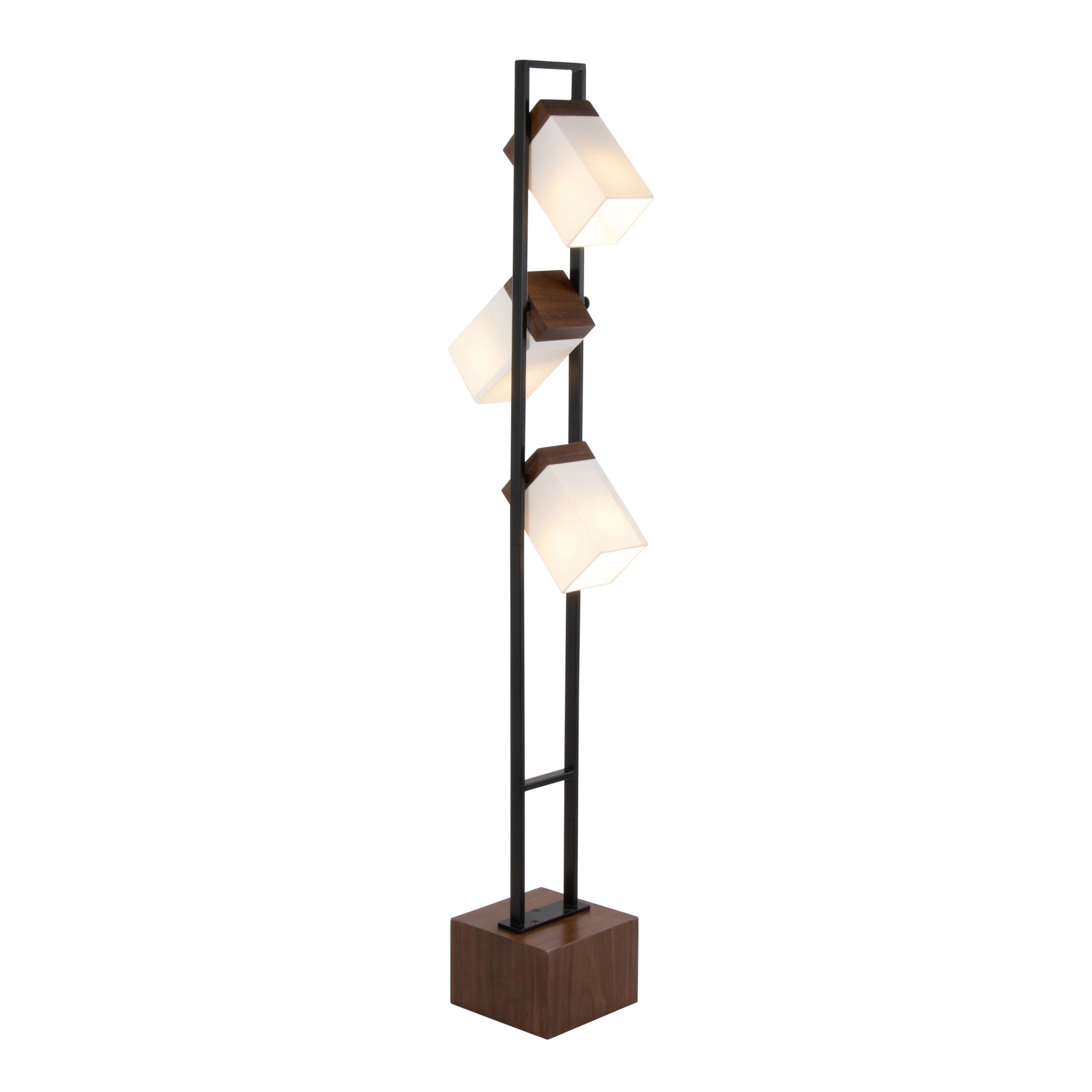 Bento Contemporary Black Metal and Walnut Wood Floor Lamp 8 Bento Contemporary Black Metal and Walnut Wood Floor Lamp - Image 8
