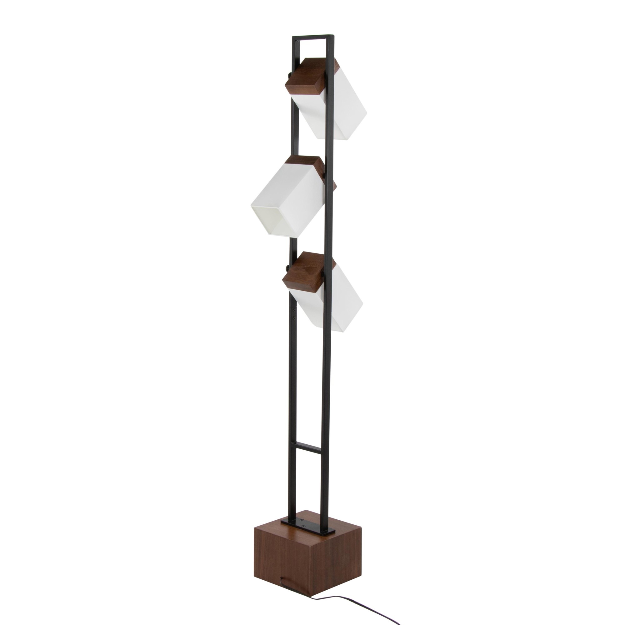 Bento Contemporary Black Metal and Walnut Wood Floor Lamp 10 Bento Contemporary Black Metal and Walnut Wood Floor Lamp - Image 10