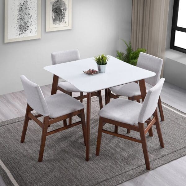 BentonModernWhiteTopDiningTable 3