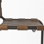 Berbick 20.5 x 24.75 x 39 Medium Brown Leather W/ Iron Frame Counter Stool