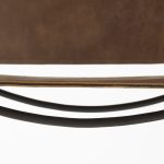 Berbick 20.5 x 24.75 x 39 Medium Brown Leather W/ Iron Frame Counter Stool